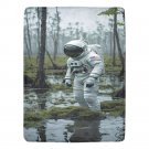 Astronaut Sinking In Swamp On Alienplanet Ultra-Soft Micro Fleece Blanket