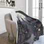 Medieval Cyberpunk City Under A Full Moon Ultra-Soft Micro Fleece Blanket