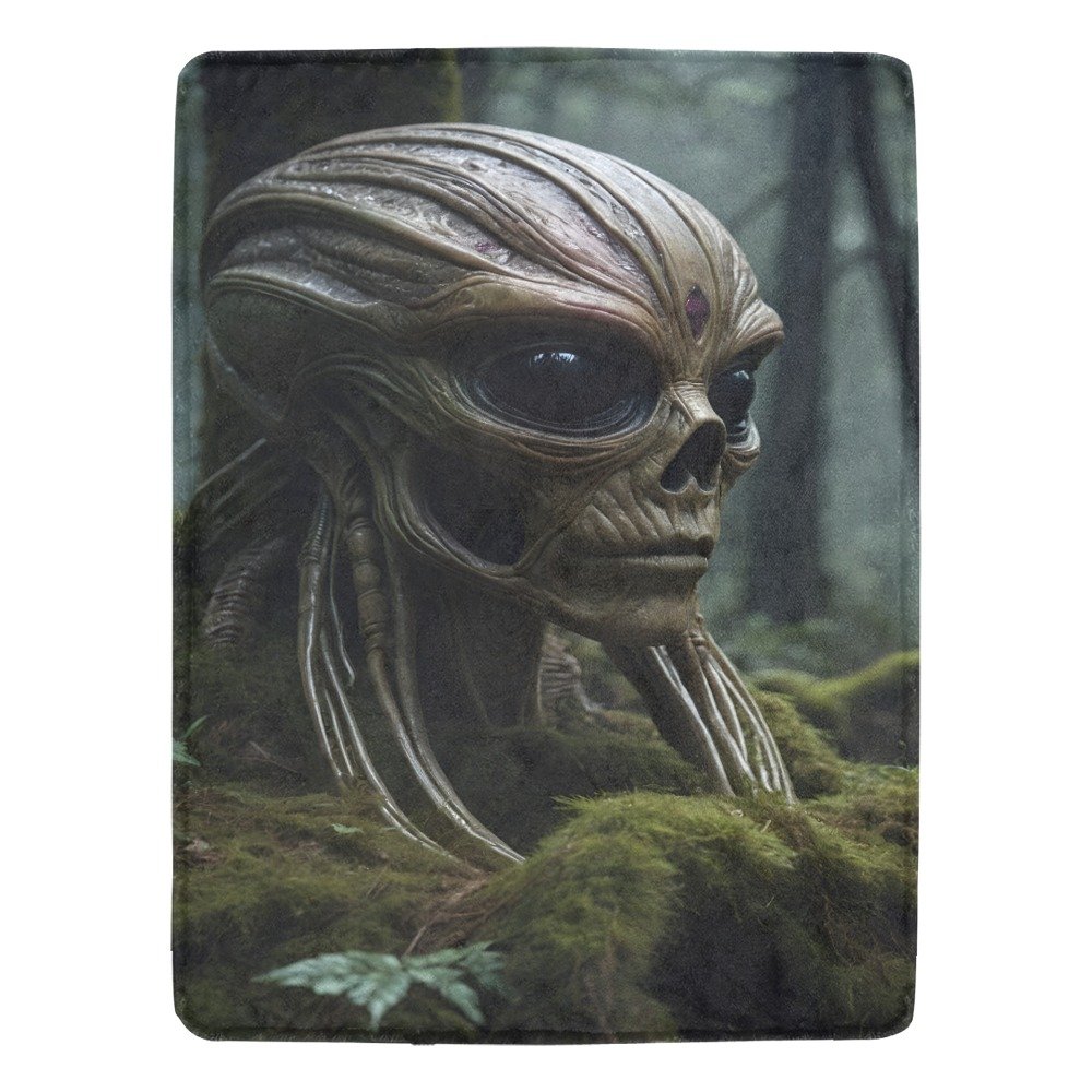 Gold Alien Ultra-Soft Micro Fleece Blanket