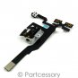 2X WHITE Headphone Audio Jack Volume Power Switch Flex Cable For iPhone 4S 4GS