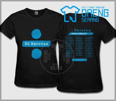 Ed Sheeran Divide World Tour Dates 2017 New Black Womens T-Shirt Size S to XL