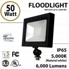 Buy 50W LED Floodlight 6000Lm 5000K IP65 UL DLC.