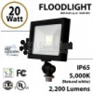 20W LED Floodlight 2200Lm 5000K IP65 UL DLC