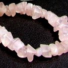 Genuine Rose Quartz Freeform bracelet
