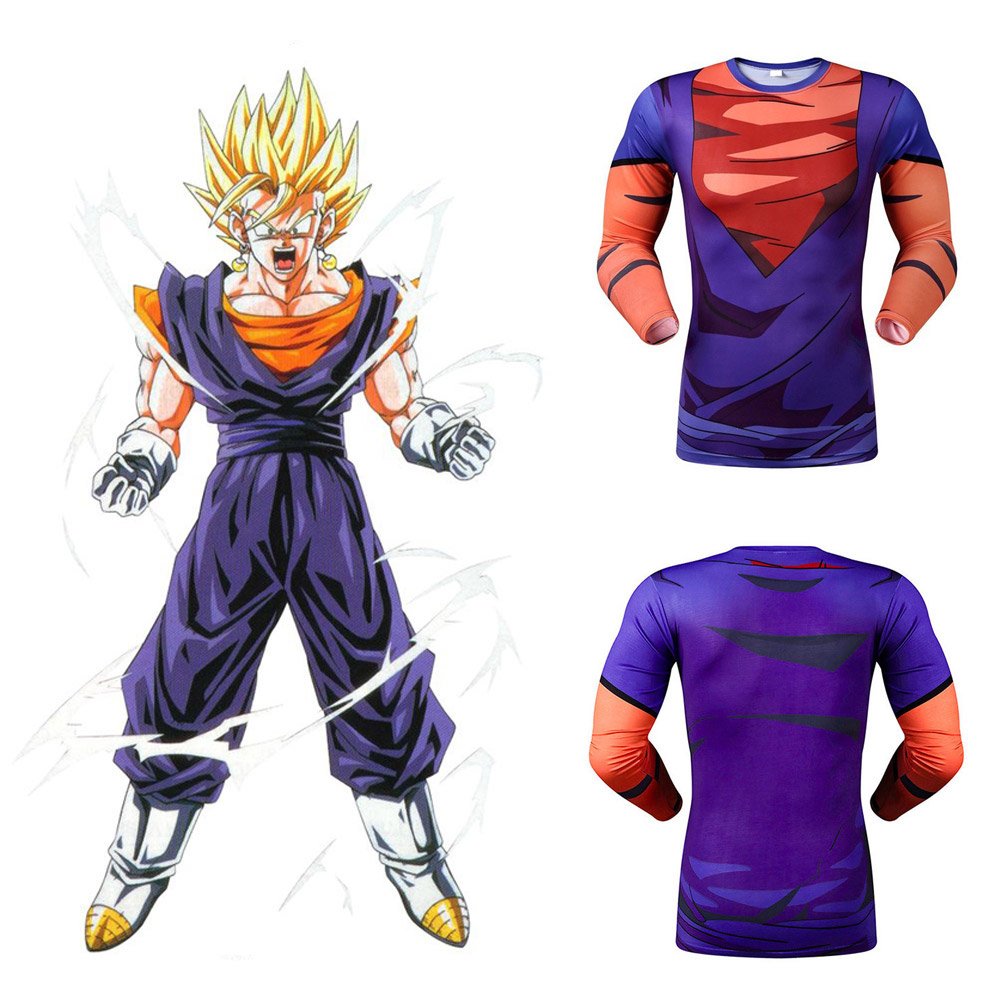 Dragon Ball Z Vegito Men s Fitted Long Sleeve T Shirt