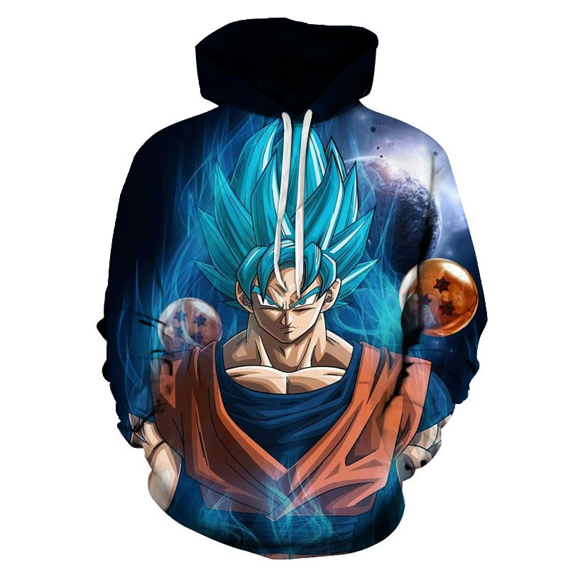 Son Goku Super Saiyan Blue Dragon Ball All Over Printed Hoodies Jacket ...