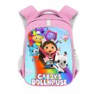 Gabby's Dollhouse Cartoon 13" Kids Girls School Book Travel Bag Backpack Pink #03