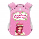 Strawberry Shortcake Cartoon 16" Kids Girls School Book Travel Bag Backpack Pink #03