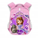 Sofia the First Princess Cartoon 13" Girls Kids School Book Travel Bag Backpack Pink #01