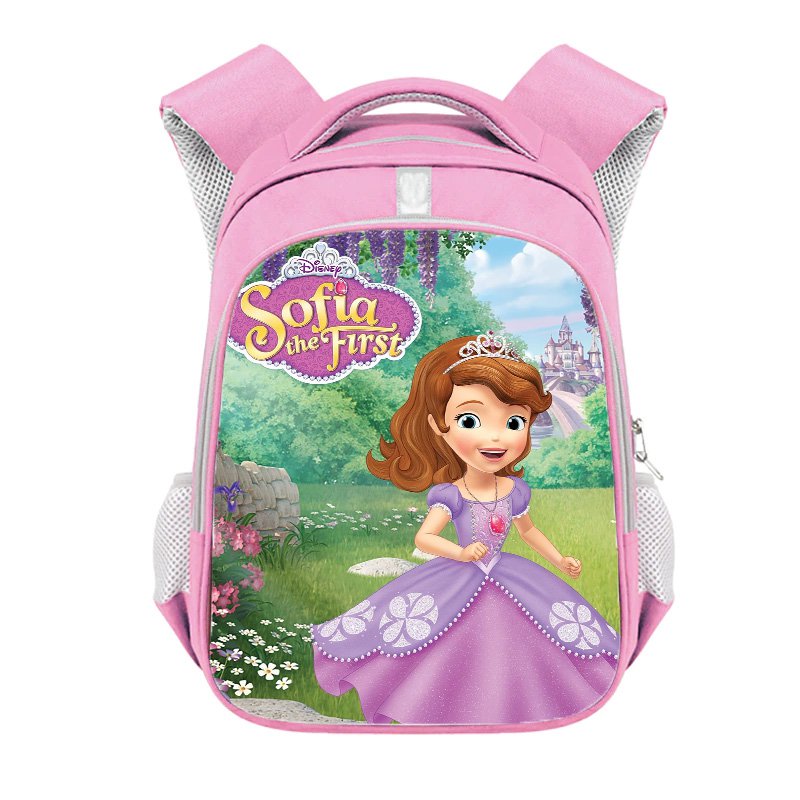 Sofia the First Princess Cartoon 13" Girls Kids School Book Travel Bag Backpack Pink #02