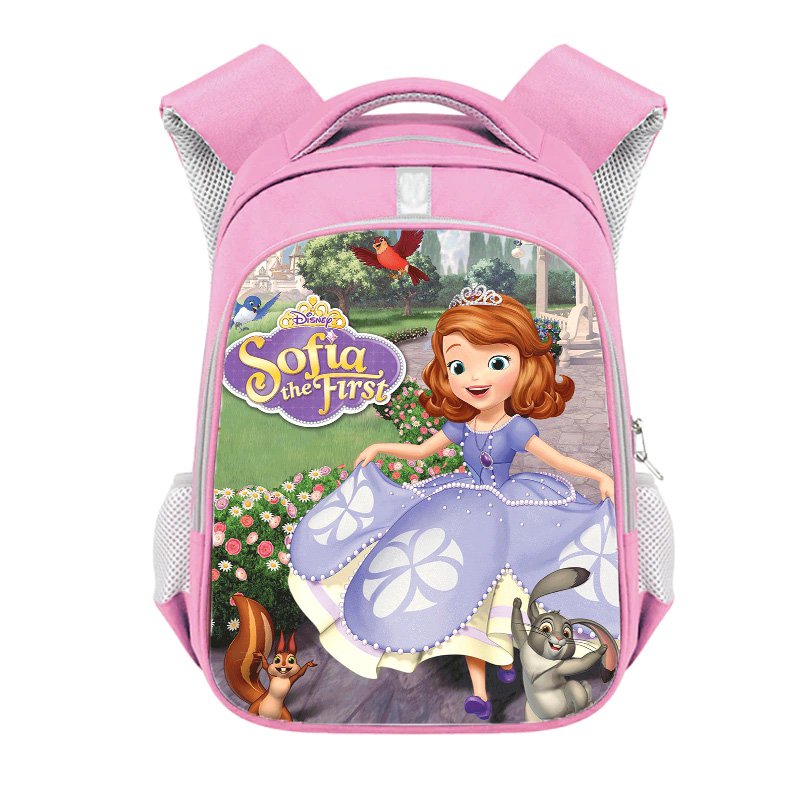 Sofia the First Princess Cartoon 13" Girls Kids School Book Travel Bag Backpack Pink #03