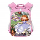 Sofia the First Princess Cartoon 13" Girls Kids School Book Travel Bag Backpack Pink #03