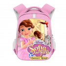 Sofia the First Princess Cartoon 13" Girls Kids School Book Travel Bag Backpack Pink #04