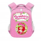 Strawberry Shortcake Cartoon 13" Girls Kids School Book Travel Bag Backpack Pink #02