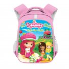 Strawberry Shortcake Cartoon 13" Girls Kids School Book Travel Bag Backpack Pink #04