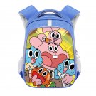 The Amazing World of Gumball Cartoon 16" Kids School Book Travel Bag Backpack Blue #02