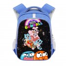 The Amazing World of Gumball Cartoon 16" Kids School Book Travel Bag Backpack Blue #05