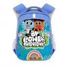The Amazing World of Gumball Cartoon 16" Kids School Book Travel Bag Backpack Blue #08