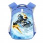 Lego Ninjago Zane Ice Ninja Cartoon 16" Kids School Book Travel Bag Backpack Blue #01