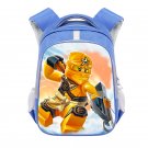 Lego Ninjago Skylor Amber Ninja Cartoon 16" Kids School Book Travel Bag Backpack Blue #01