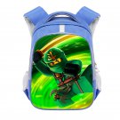 Lego Ninjago Lloyd Garmadon Green Ninja Cartoon 16" Kids School Book Travel Bag Backpack Blue #03