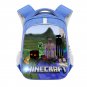 Minecraft Creeper Mobs 16" Kids School Book Travel Bag Backpack Blue #07