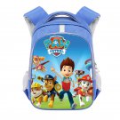 Paw Patrol Cartoon 16" Kids School Book Travel Bag Backpack Blue #02