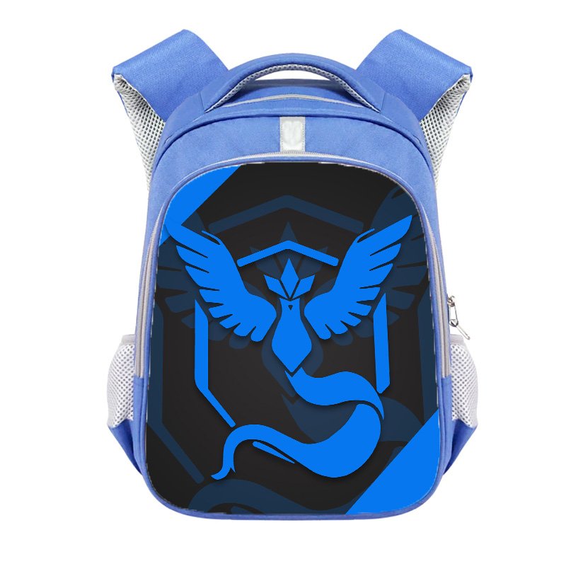 Pokemon Go Team Instinct 16" Kids School Book Travel Bag Backpack Blue #02