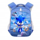 Sonic the Hedgehog Cartoon 16" Kids School Book Travel Bag Backpack Blue #02