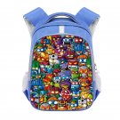 Superzings - Rivals of Kaboom 16" Kids School Book Travel Bag Backpack Blue #06