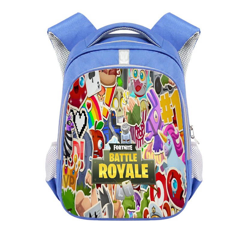 Fortnite Battle Royale 13" Kids School Book Travel Bag Backpack Blue #10