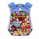 The Amazing World of Gumball Cartoon 13" Kids School Book Travel Bag Backpack Blue #03