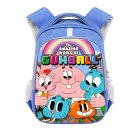 The Amazing World of Gumball Cartoon 13" Kids School Book Travel Bag Backpack Blue #06