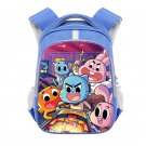 The Amazing World of Gumball Cartoon 13" Kids School Book Travel Bag Backpack Blue #09
