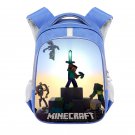 Minecraft Creeper 13" Kids School Book Travel Bag Backpack Blue #36