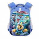 Paw Patrol Cartoon 13" Kids School Book Travel Bag Backpack Blue #04