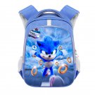 Sonic the Hedgehog Cartoon 13" Kids School Book Travel Bag Backpack Blue #02