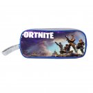 Fortnite Battle Royale Kids School Book Stationery Pencil Case Bag Blue #02