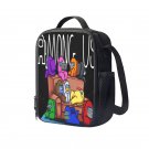 Among Us 10" Kids School Travel Insulated Lunch Bag Box Backpack Black #04