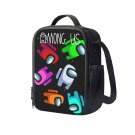 Among Us 10" Kids School Travel Insulated Lunch Bag Box Backpack Black #06