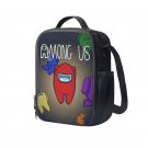 Among Us 10" Kids School Travel Insulated Lunch Bag Box Backpack Black #07