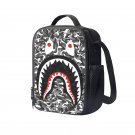 Bape Shark Camouflage 10" Kids School Travel Insulated Lunch Bag Box Backpack Black #04