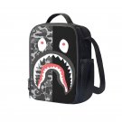 Bape Shark Camouflage 10" Kids School Travel Insulated Lunch Bag Box Backpack Black #05