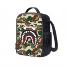 Bape Shark Camouflage 10" Kids School Travel Insulated Lunch Bag Box Backpack Black #06