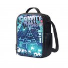 Gravity Falls Bill Cipher Cartoon 10" Kids School Travel Insulated Lunch Bag Box Backpack Black #05