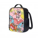 The Amazing World of Gumball Cartoon 10" Kids School Travel Insulated Lunch Bag Box Black #02