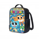 The Amazing World of Gumball Cartoon 10" Kids School Travel Insulated Lunch Bag Box Black #07