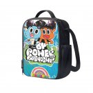 The Amazing World of Gumball Cartoon 10" Kids School Travel Insulated Lunch Bag Box Black #08