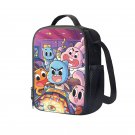 The Amazing World of Gumball Cartoon 10" Kids School Travel Insulated Lunch Bag Box Black #09