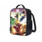 Lego Avengers Cartoon 10" Kids School Travel Insulated Lunch Bag Box Backpack Black #05